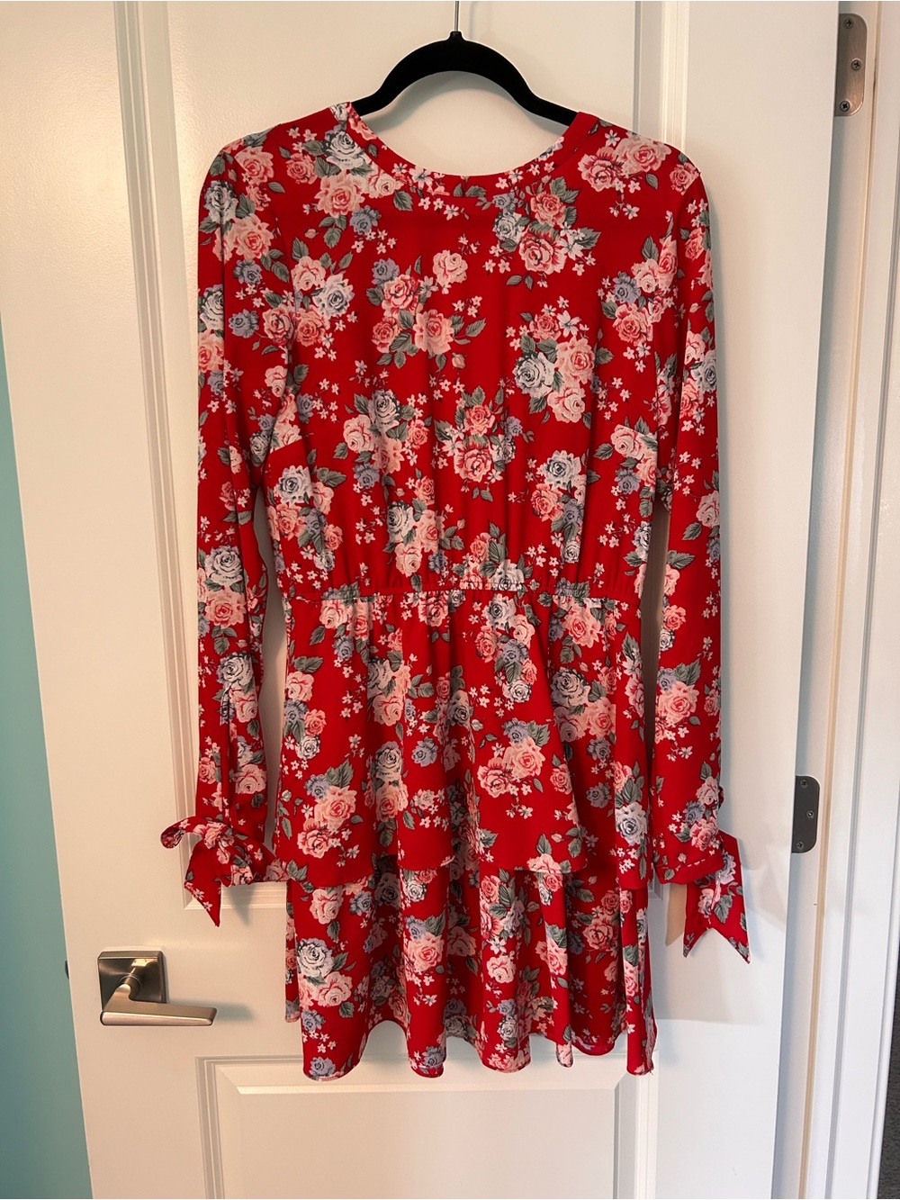 H&M Red Floral Mini Dress
